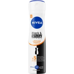 Hot Nivea Black & White Invisible Ultimate Impact Antitranspirant Spray