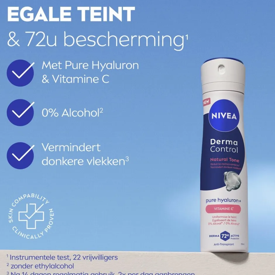 New Nivea Derma Control Natural Tone Antitranspirant Spray