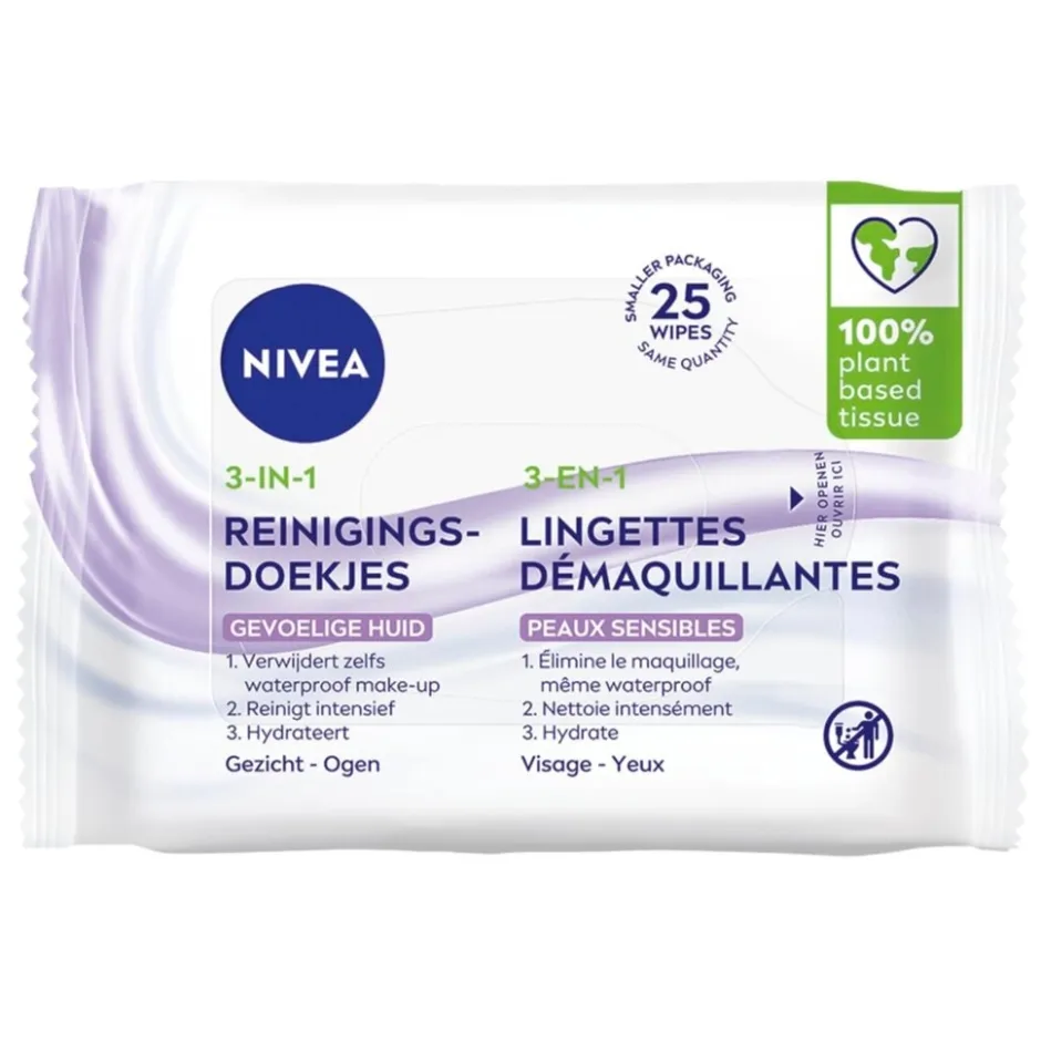 Hot Nivea Skincare NIVEA 3-In-1 Sensitive Reinigingsdoekjes