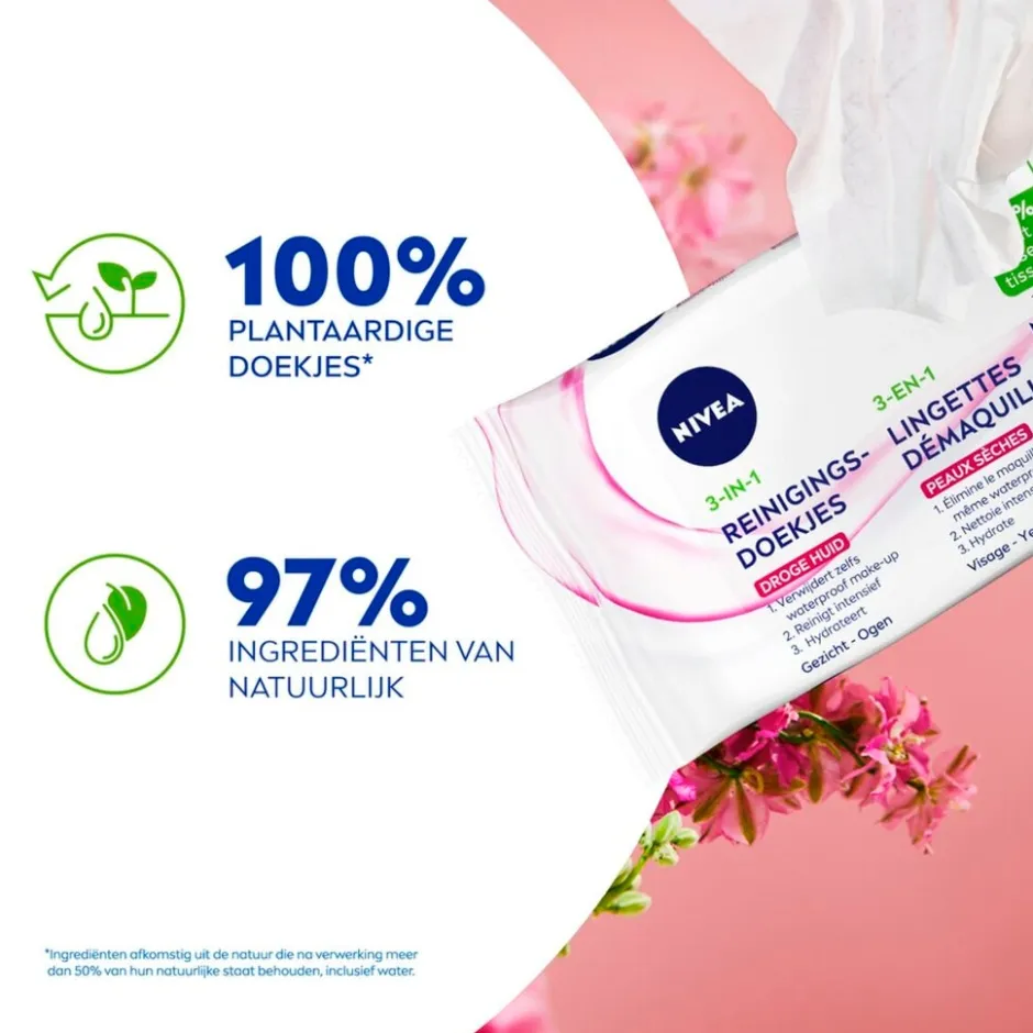 Sale Nivea Skincare NIVEA 3-In-1 Verzachtende Reinigingsdoekjes