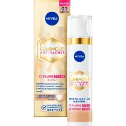 Hot Nivea Skincare NIVEA Luminous630 Anti-spot SPF30 02 Medium 3-in-1 CC Crème