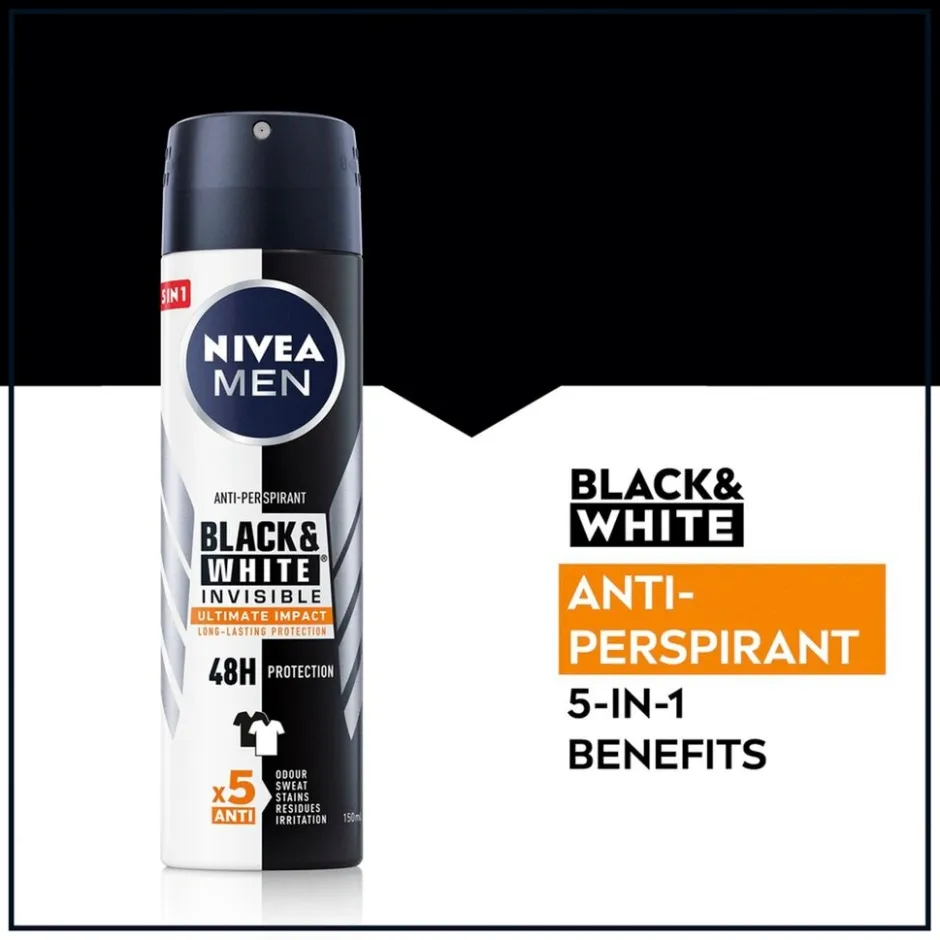 Sale Nivea Men Black & White Invisible Ultimate Impact Antitranspirant Spray