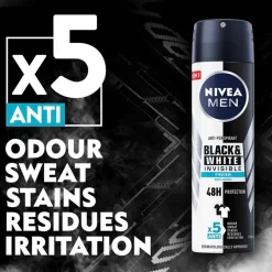 Outlet Nivea Men Black & White Invisible Fresh Antitranspirant Spray