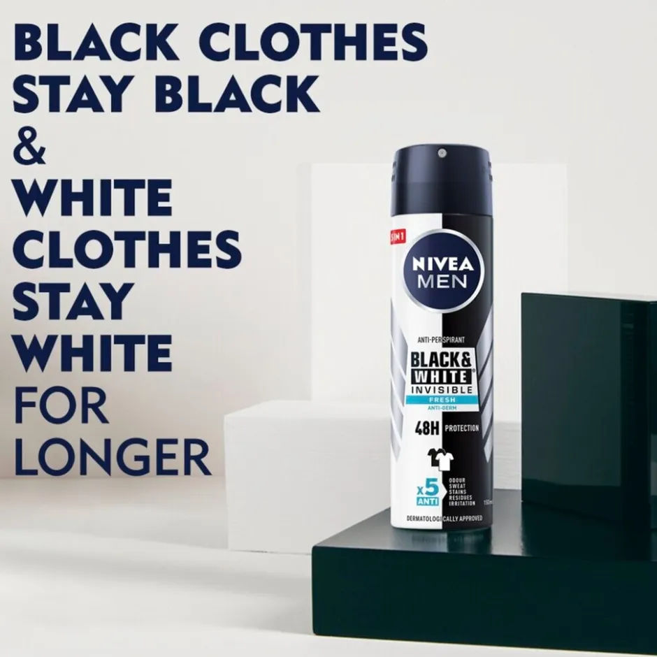Outlet Nivea Men Black & White Invisible Fresh Antitranspirant Spray