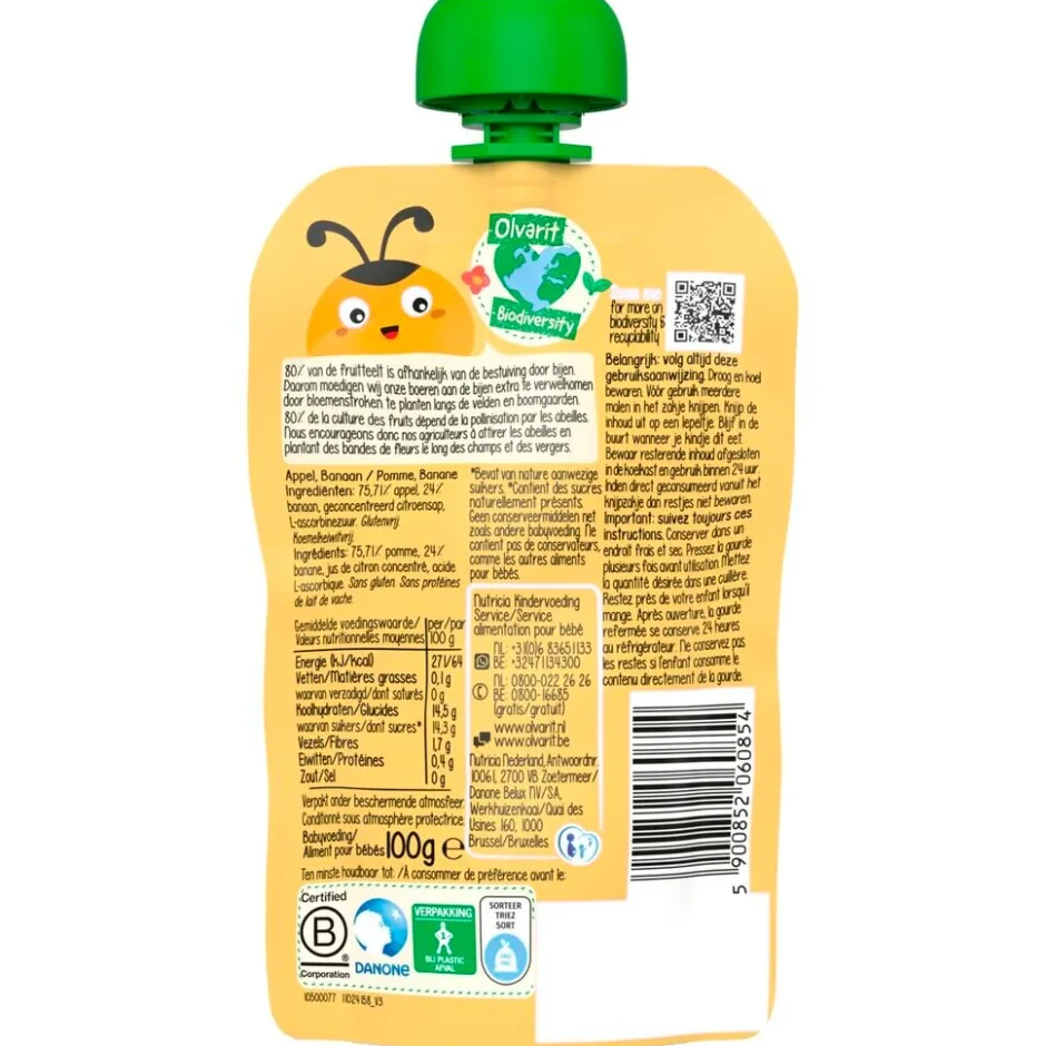 Olvarit 6+M Appel Banaan Knijpfruit