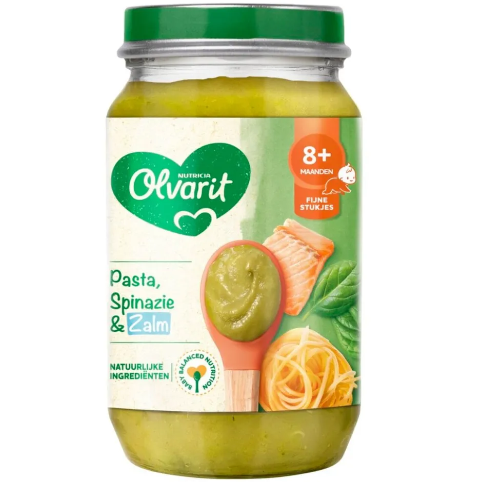 Sale Olvarit 8+M Pasta Spinazie Zalm Maaltijdpotje