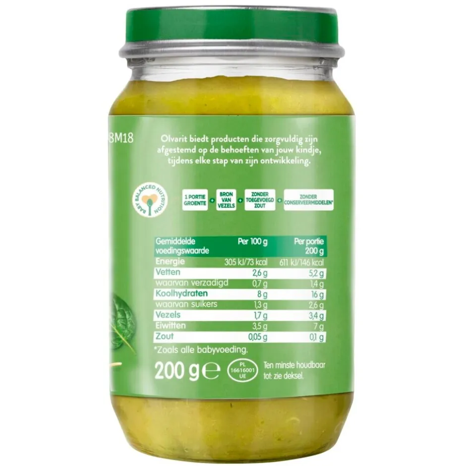 Sale Olvarit 8+M Pasta Spinazie Zalm Maaltijdpotje