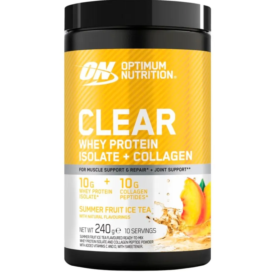 Best Optimum Nutrition Clear Summer Fruit Ice Tea Whey Protein Isolate + Collagen