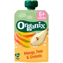 Outlet Organix 6+M Mango, Peer & Granola Knijpfruit