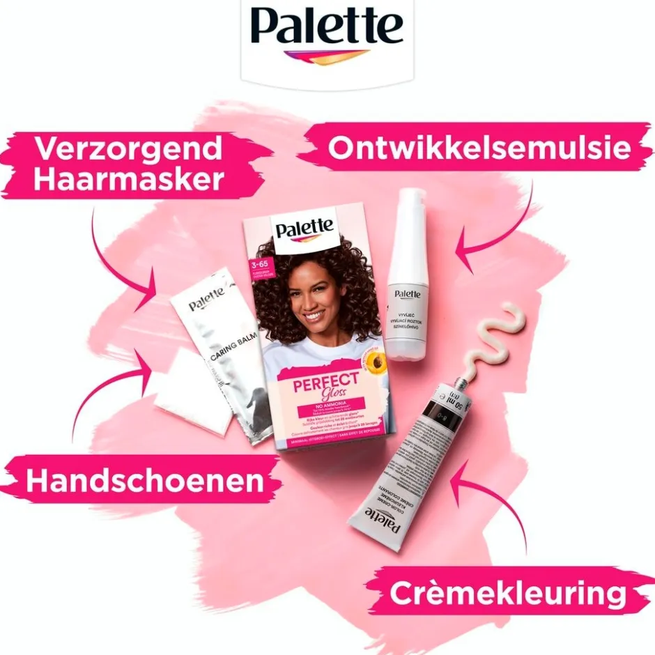 Discount Poly Palette Palette Perfect Gloss 3-65 Fluweelbruin Niet-Permanente Haarverf