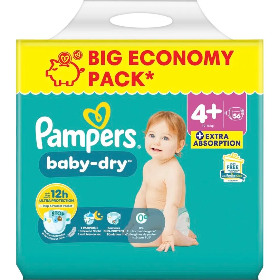 Sale Pampers Baby-Dry Maat 4+ Luiers