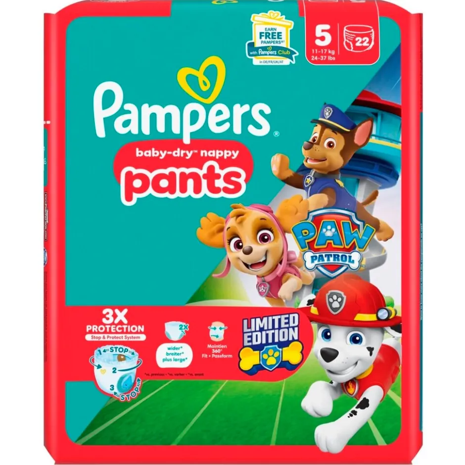 Discount Pampers Baby-Dry Paw Patrol Pants Maat 5 Luierbroekjes