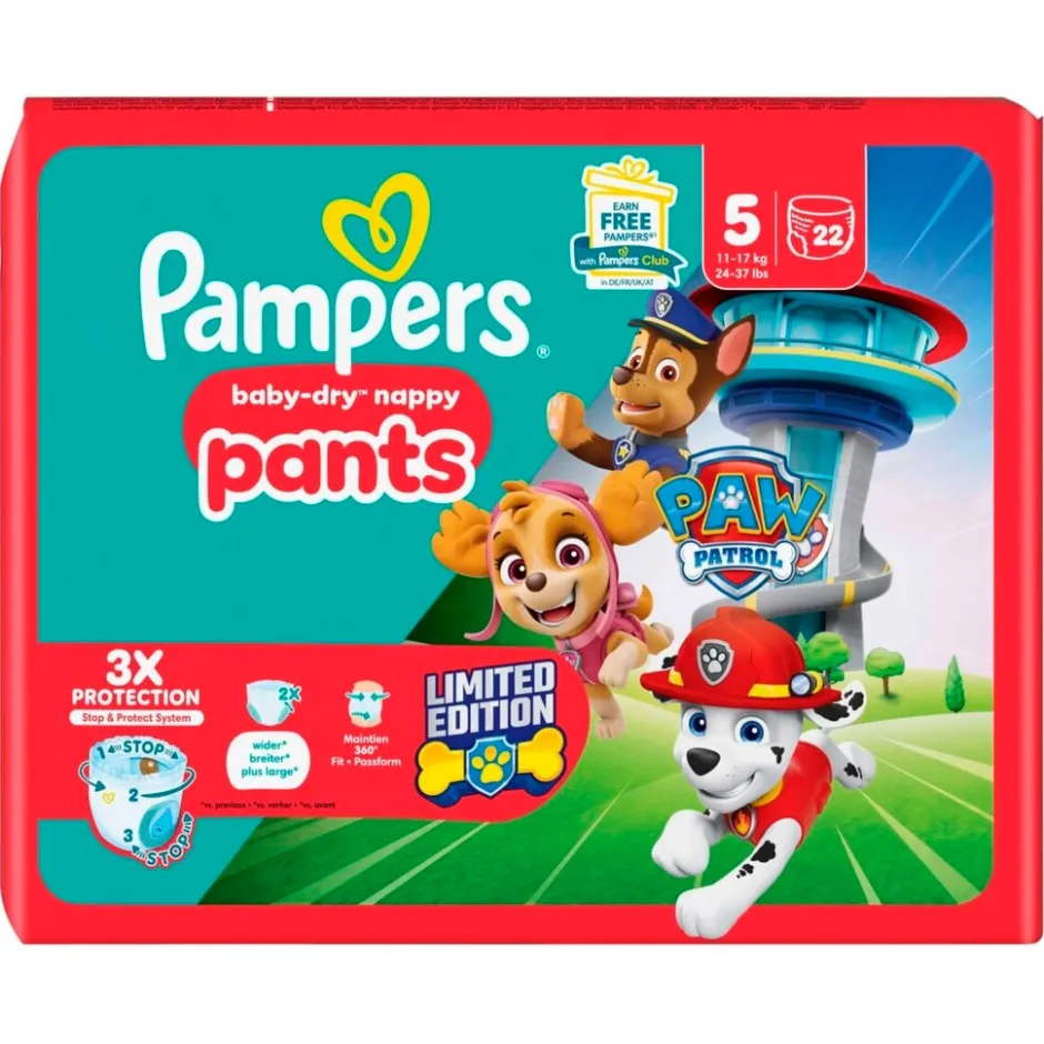 Discount Pampers Baby-Dry Paw Patrol Pants Maat 5 Luierbroekjes