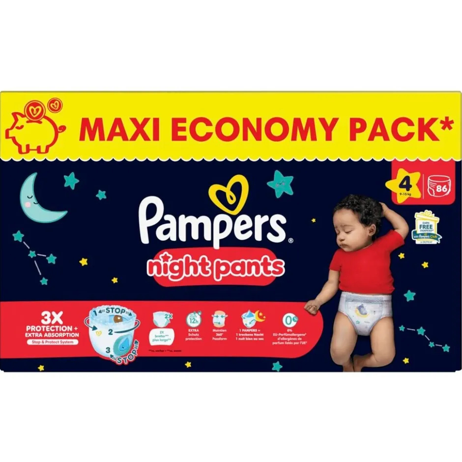 Hot Pampers Night Pants Maat 4 Luierbroekjes