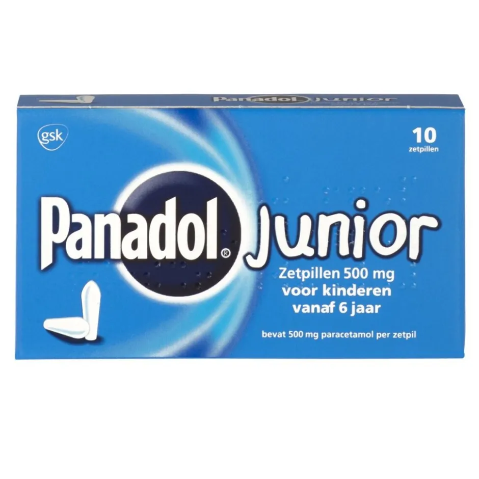 Outlet Panadol Junior 500 mg Zetpillen voor Kinderen vanaf 6 Jaar