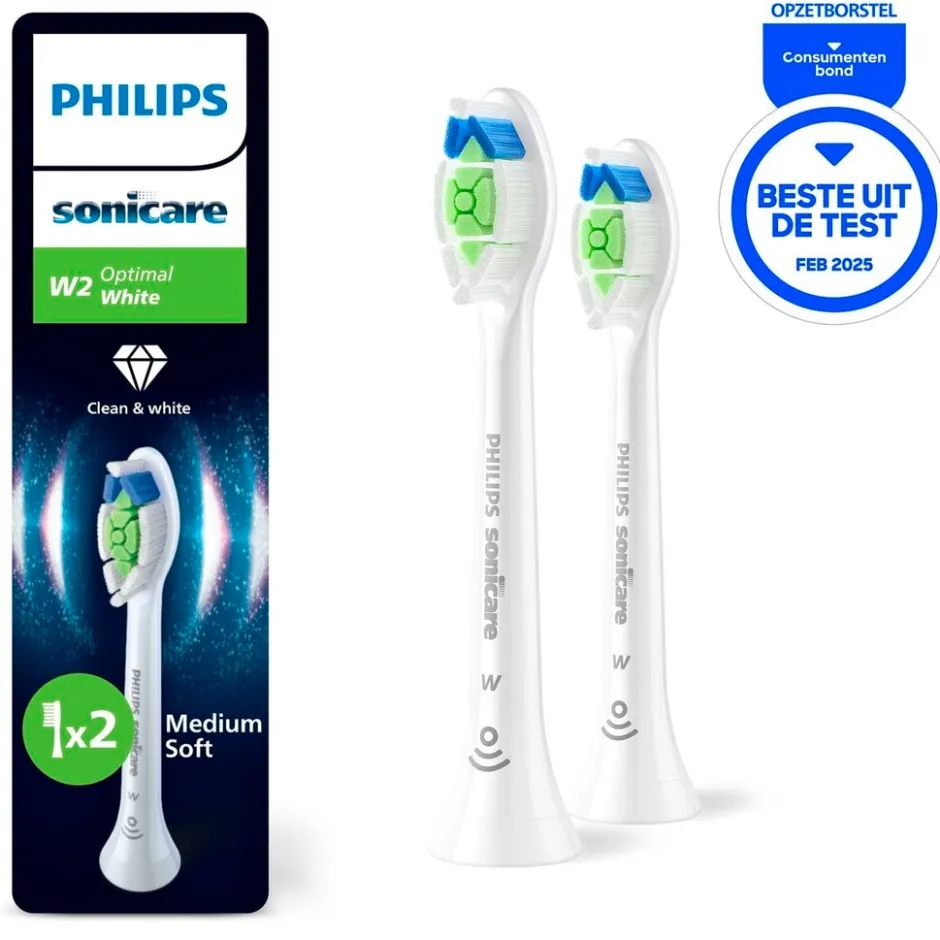 Sale Philips Sonicare W2 Optimal White HX6062/87 Opzetborstels
