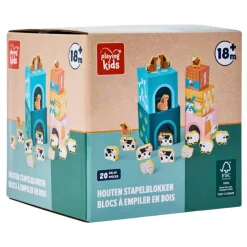 Online Playing Kids Boerderij Houten Stapelblokken