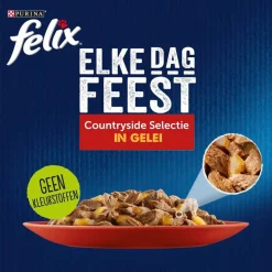 Outlet Felix Purina Elke Dag Feest Mix Selectie in Gelei Kattenvoer