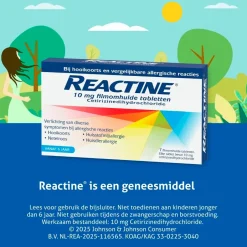 Sale Reactine Cetirizine 10mg Filmomhulde Hooikoortstabletten