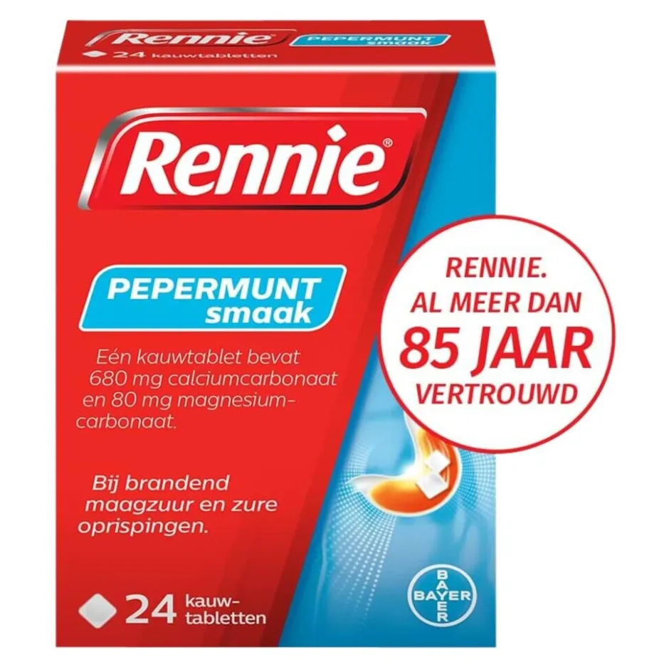 Sale Rennie Pepermunt Kauwtabletten