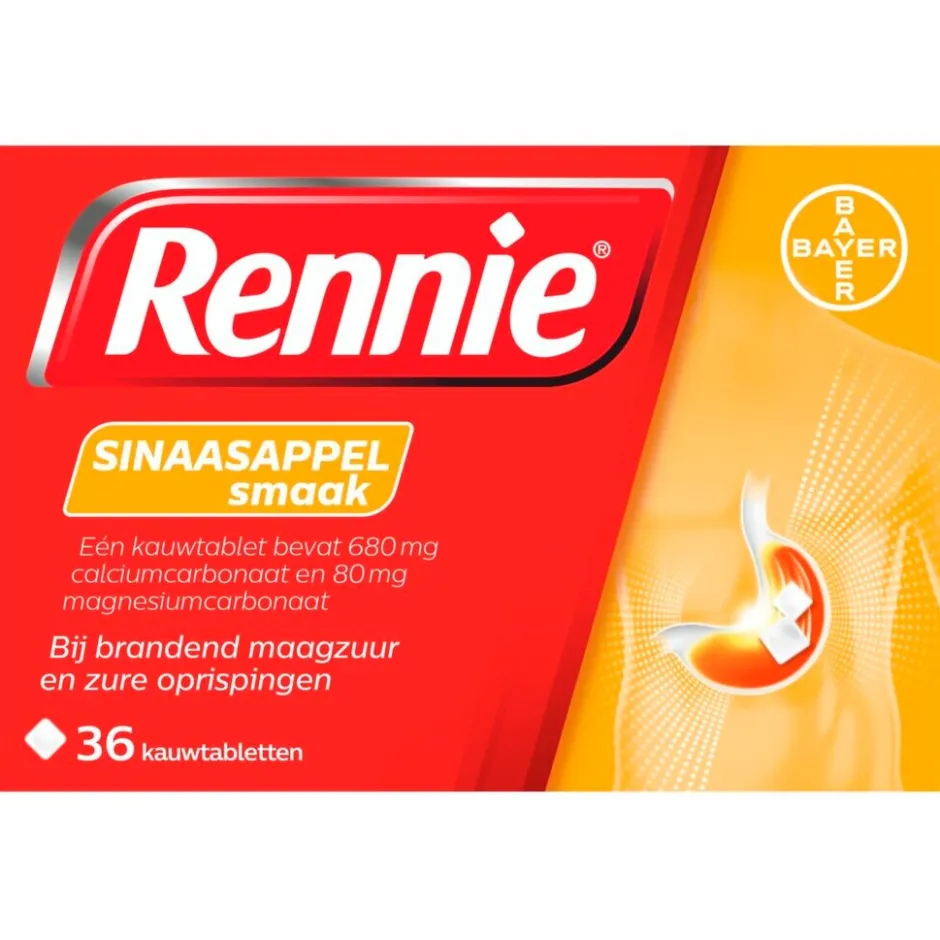 Outlet Rennie Sinaasappel Kauwtabletten