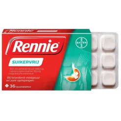Hot Rennie Suikervrij Kauwtabletten