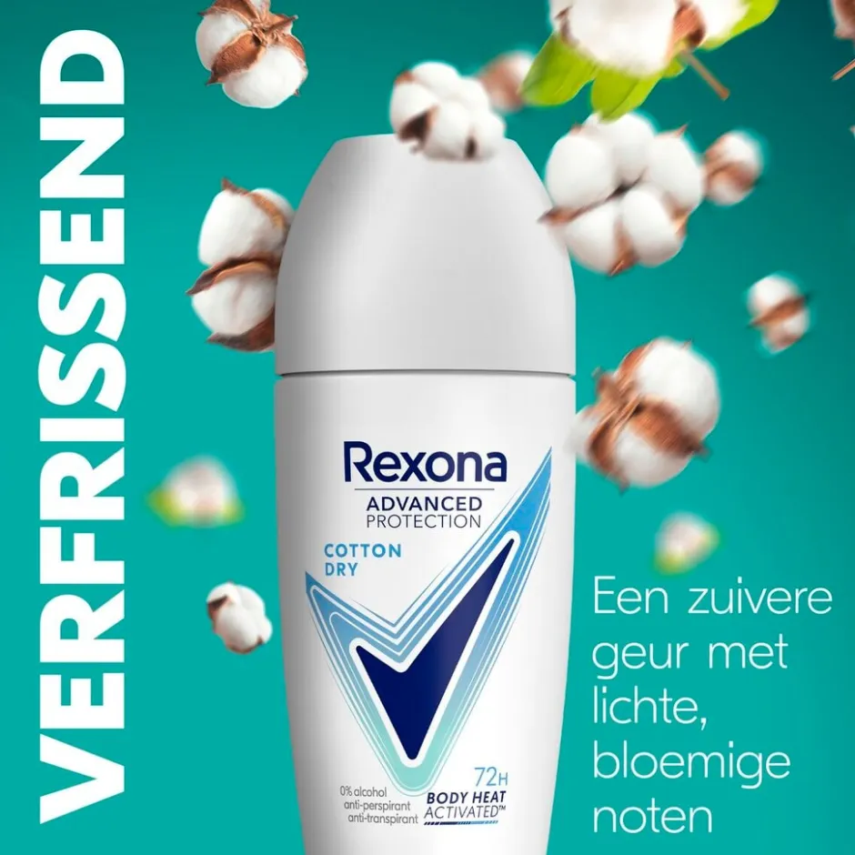 Sale Rexona Advanced Protection Cotton Dry Antitranspirant Roller