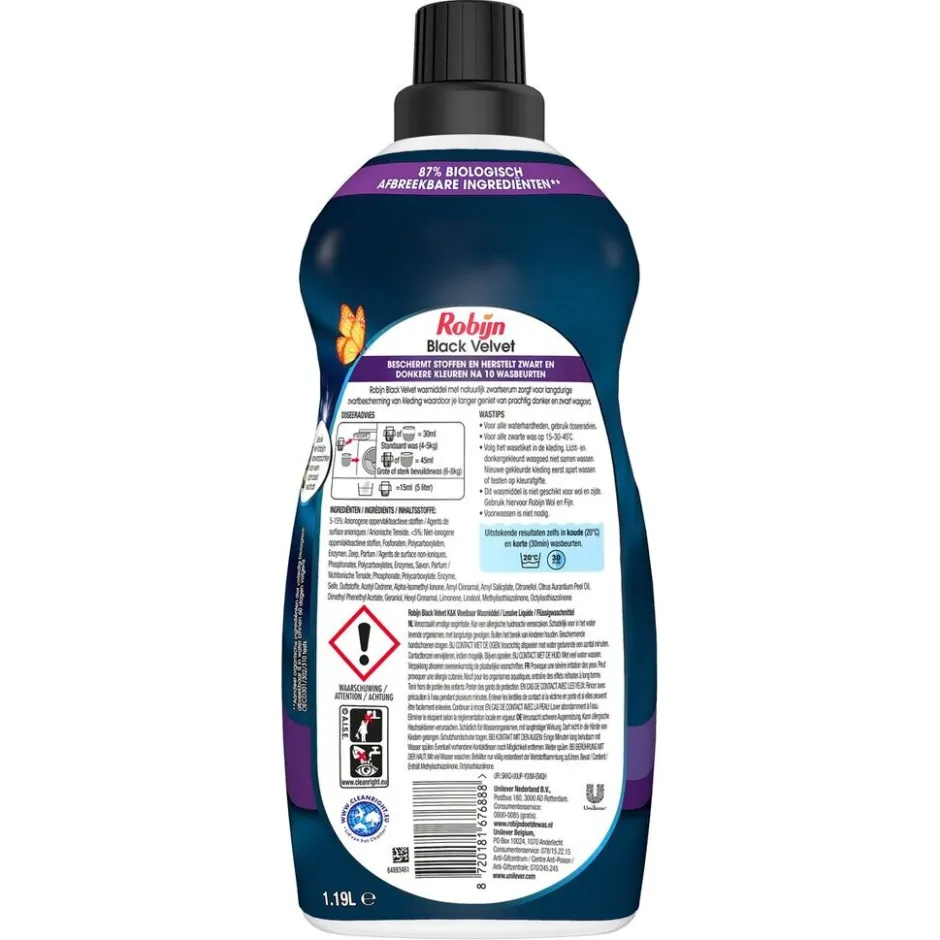 Sale Robijn Classics Klein & Krachtig Black Velvet Vloeibaar Wasmiddel