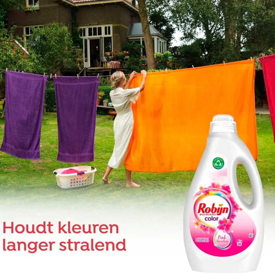Outlet Robijn Color Pink Sensation Vloeibaar Wasmiddel