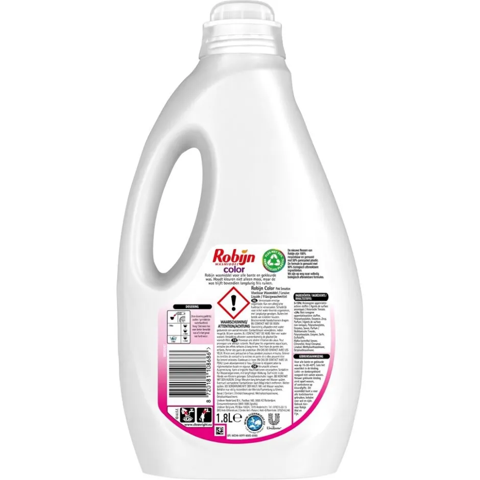Outlet Robijn Color Pink Sensation Vloeibaar Wasmiddel