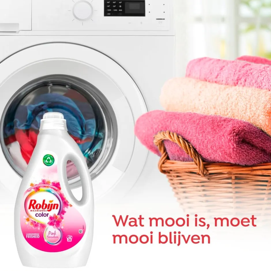 Outlet Robijn Color Pink Sensation Vloeibaar Wasmiddel
