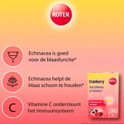 New Roter Cranberry Vitamine C en Echinacea Tabletten