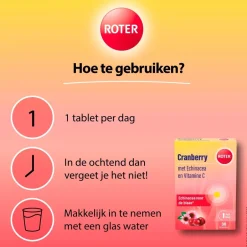 New Roter Cranberry Vitamine C en Echinacea Tabletten
