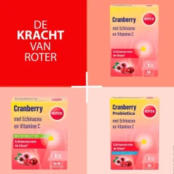 New Roter Cranberry Vitamine C en Echinacea Tabletten