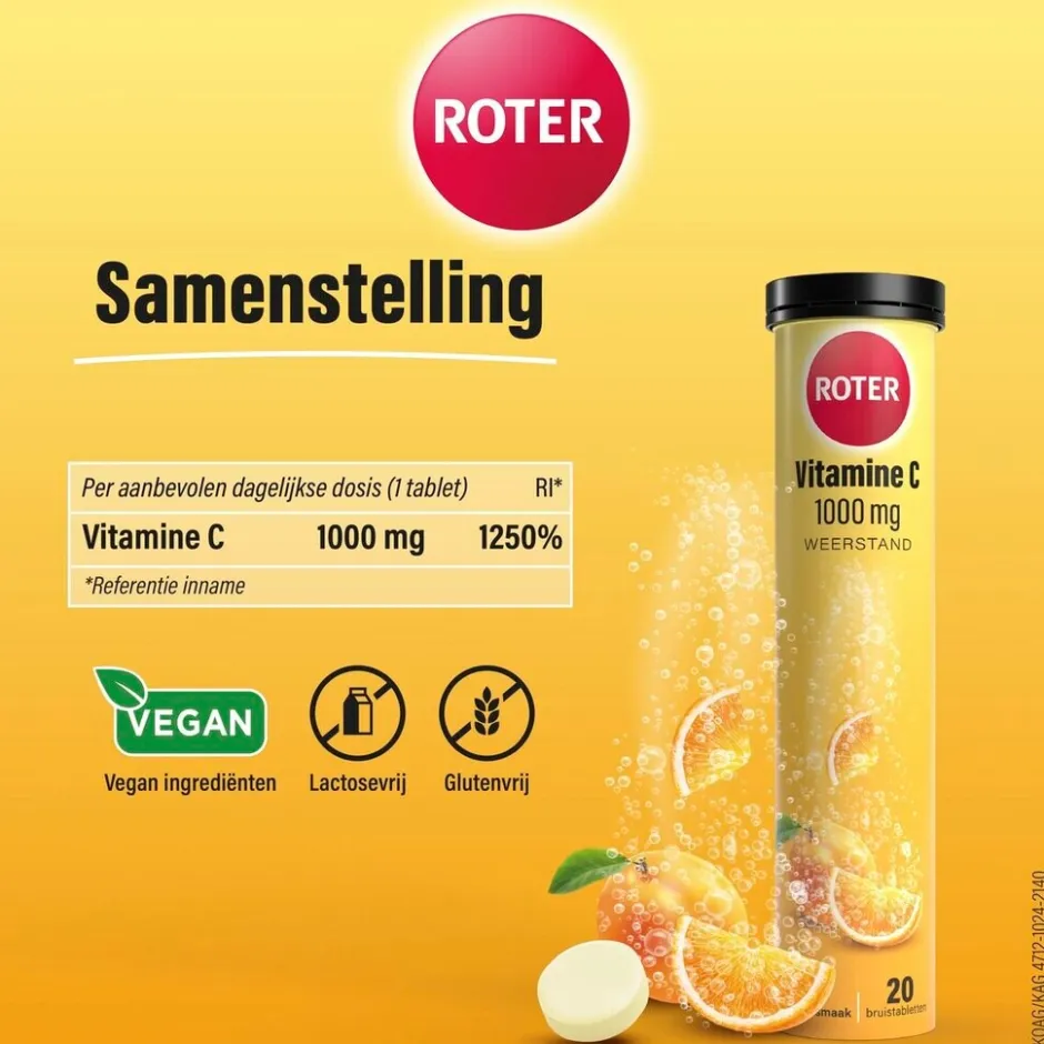 Sale Roter Vitamine C 1000 mg Abrikoos-Sinaasappel Bruistabletten