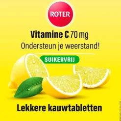 Hot Roter Vitamine C 70 mg Suikervrije Kauwtabletten