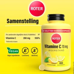 Online Roter Vitamine C 70mg Citroen Kauwtabletten