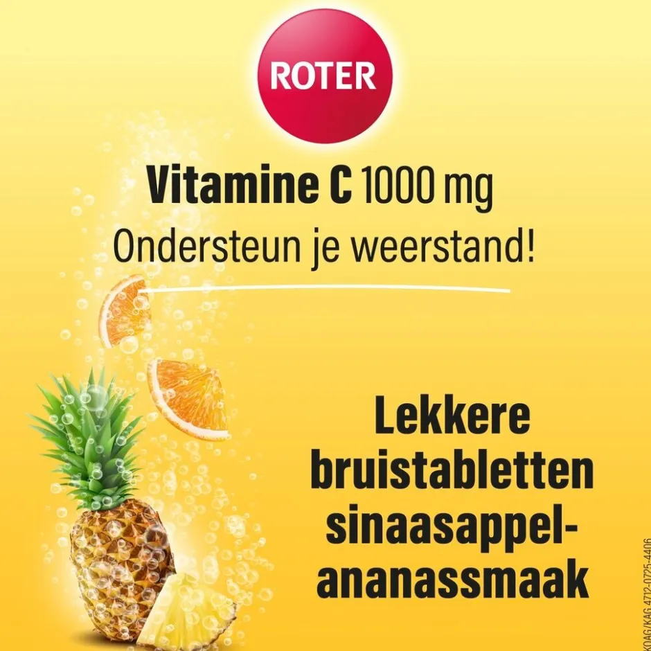 New Roter Vitamine C 1000mg Sinaasappel Ananas Bruistabletten