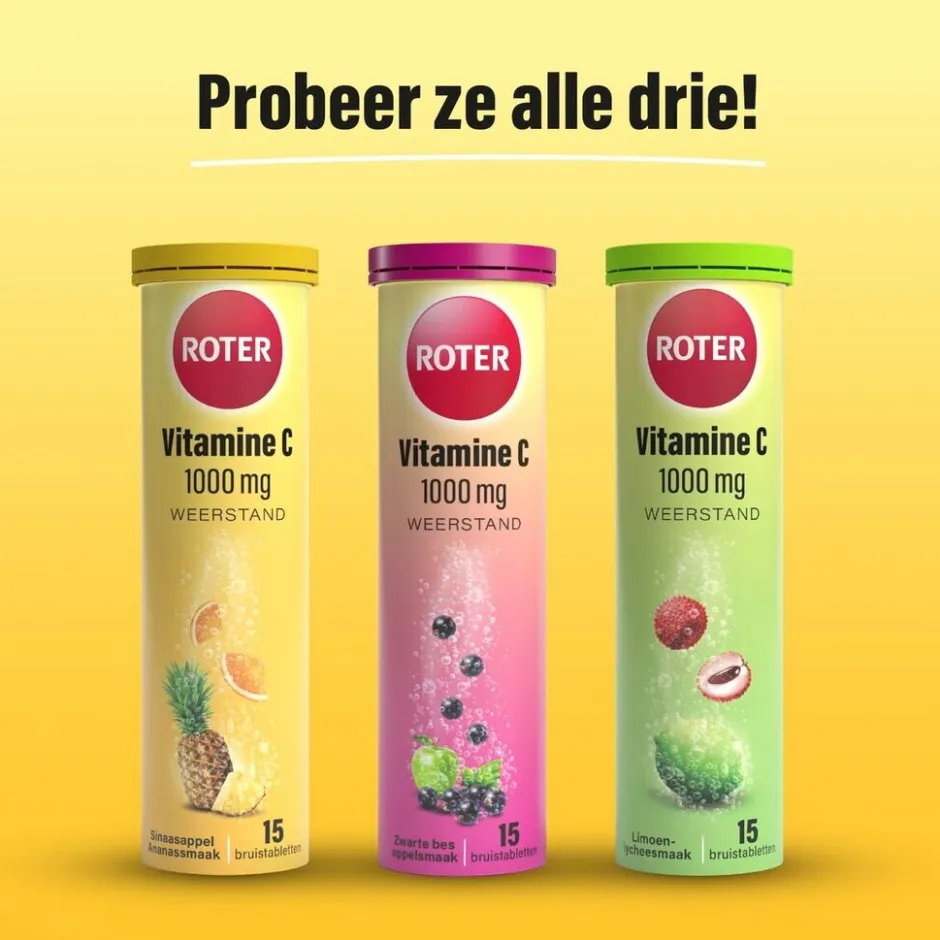New Roter Vitamine C 1000mg Sinaasappel Ananas Bruistabletten