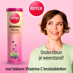 Outlet Roter Vitamine C 1000mg Zwarte Bes Appel Bruistabletten