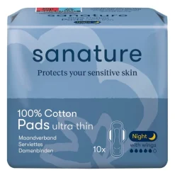 Sale Sanature 100% Katoenen Ultra Thin Night Maandverband