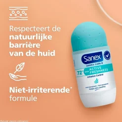 Sale Sanex Derma Care+ Active Freshness 72h Antitranspirant Deodorant Roller