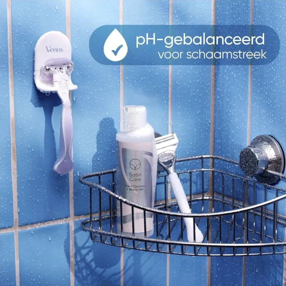 Hot Satin Care Huid & Schaamhaar 2-In-1 Reiniger en Scheergel