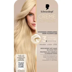 Best Schwarzkopf creme supreme 10-0 Natuurlijk Ultra Lichtblond Verzorgende Crèmekleuring