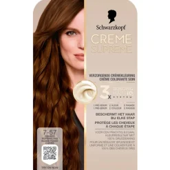 Schwarzkopf creme supreme 7-57 Donker Koperblond Verzorgende Crèmekleuring