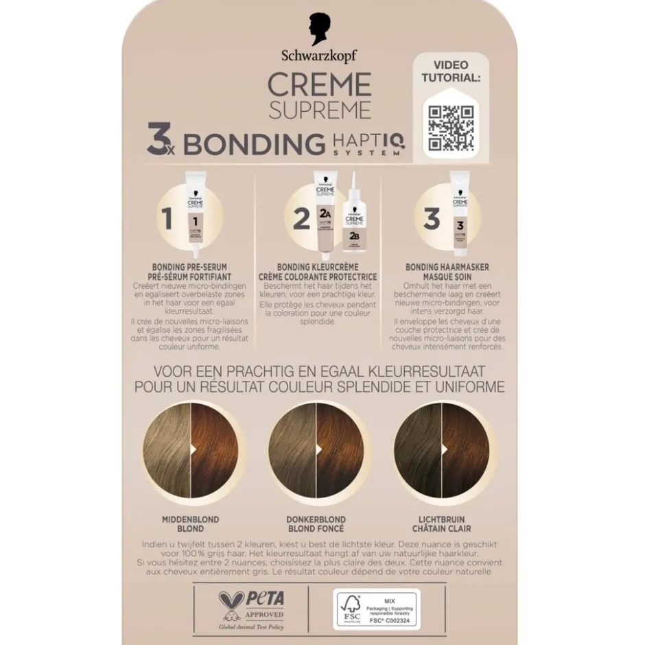 Schwarzkopf creme supreme 7-57 Donker Koperblond Verzorgende Crèmekleuring