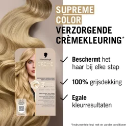 Online Schwarzkopf creme supreme 9-0 Natuurlijk Lichtblond Verzorgende Crèmekleuring