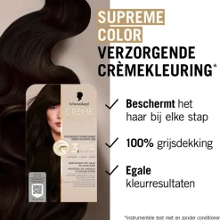 Schwarzkopf creme supreme 3-0 Natuurlijk Extra Donkerbruin Verzorgende Crèmekleuring