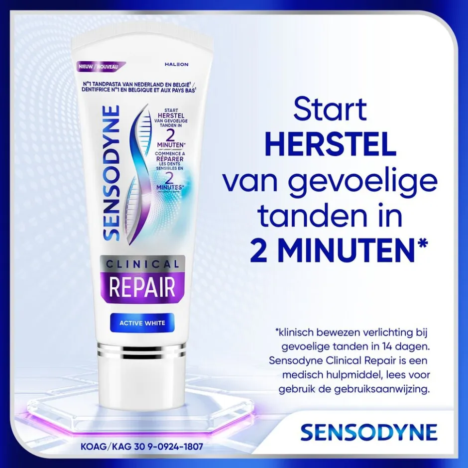 Discount Sensodyne Clinical Repair Active White Tandpasta