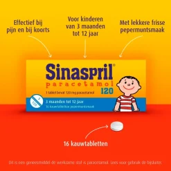 Sinaspril Paracetamol 120mg Kauwtabletten